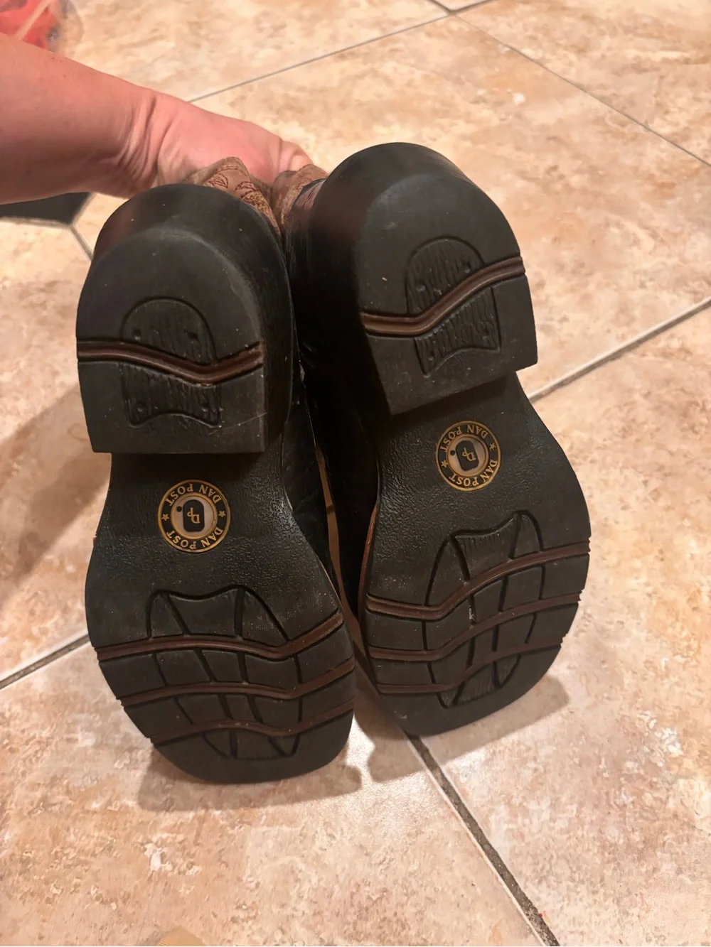 Kids Two-Tone Brown Cowboy Boots